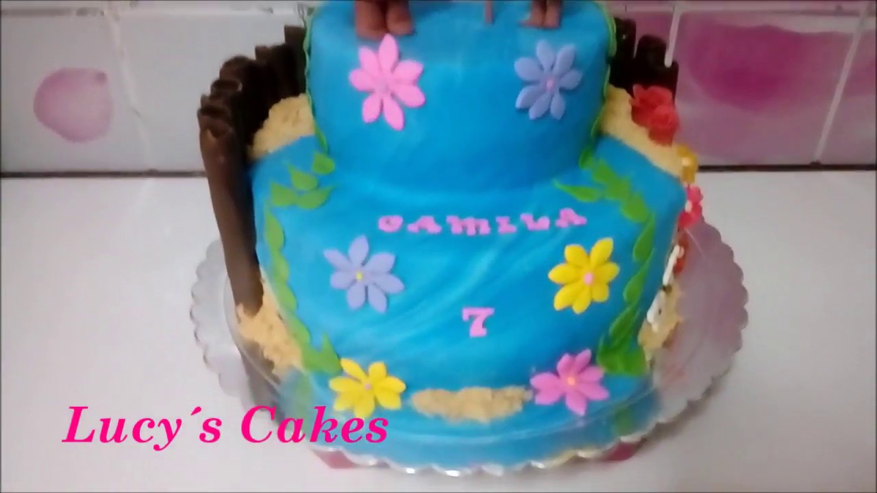 Cómo decorar torta de Moana con arena/ Lucy´s Cakes