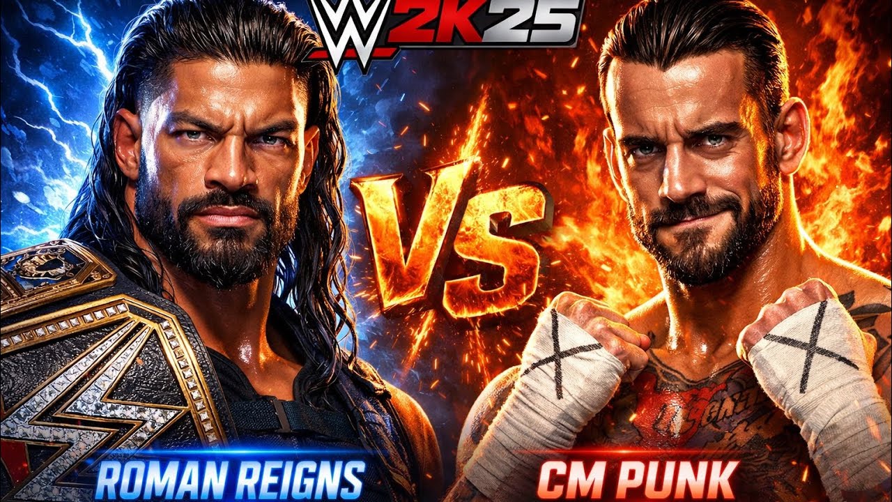WWE 2k25 ROMAN REIGN vs CM PUNK Non Stop 2 Matches
