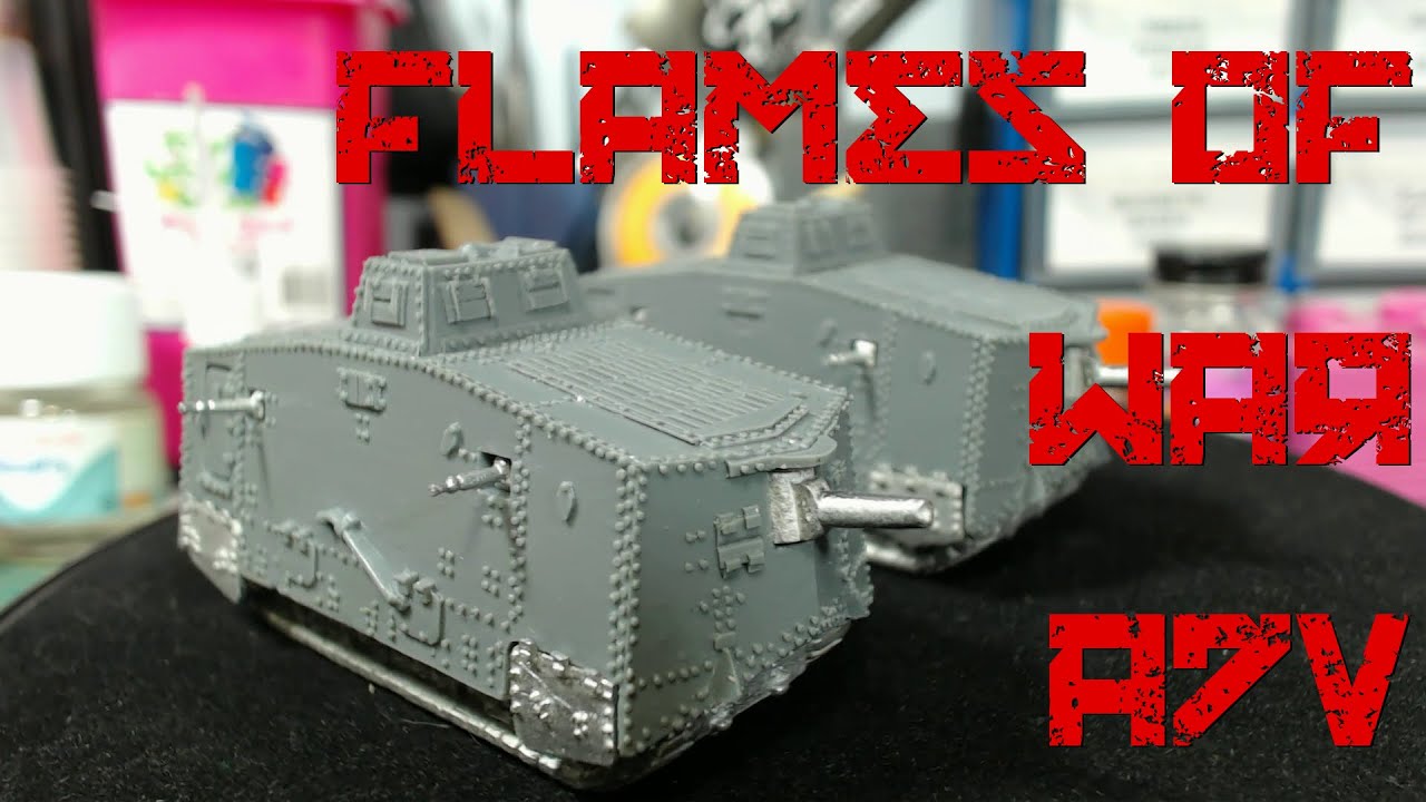 Flames of War WW1 A7V tank build.