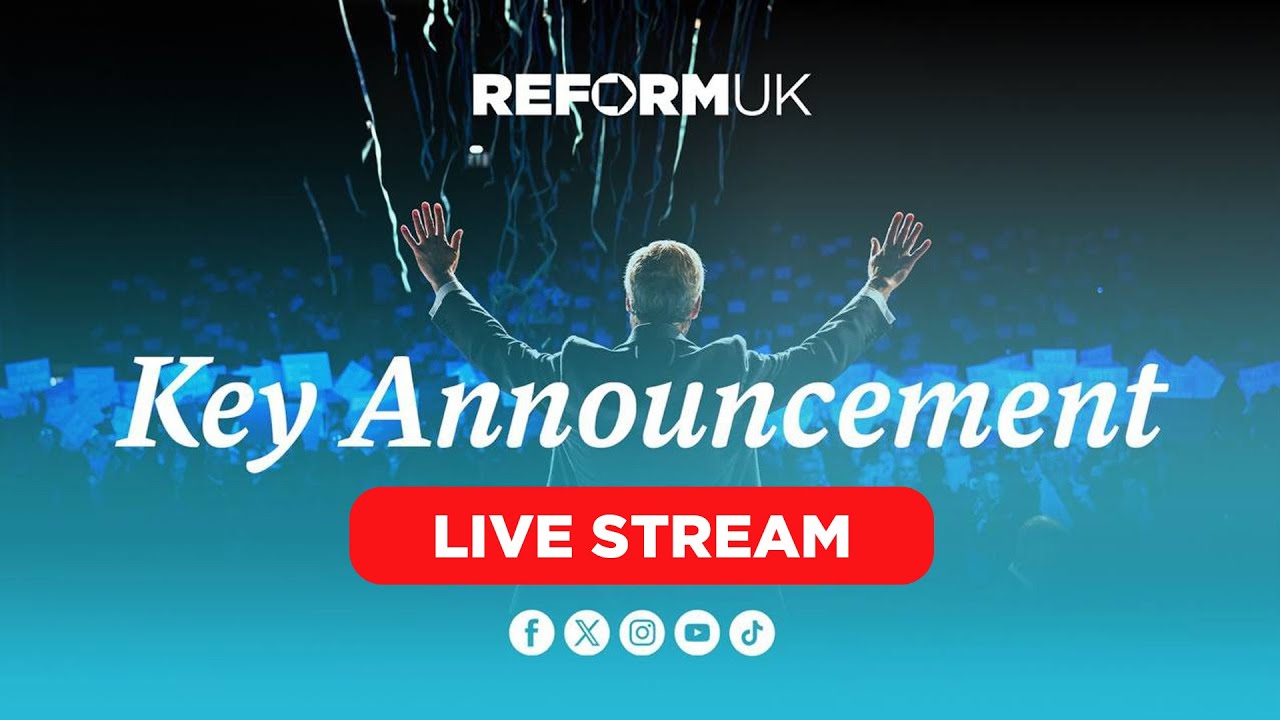Nigel Farage is making an announcement LIVE from London. 🚨