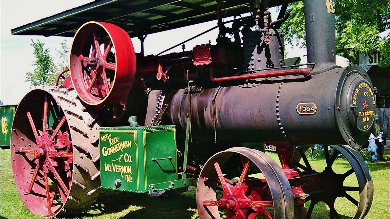 THE NOON WHISTLE AND STEAM ENGINE TRACTORS AT THE 2025 CENTRAL STATES THRESHERMEN'S REUNION