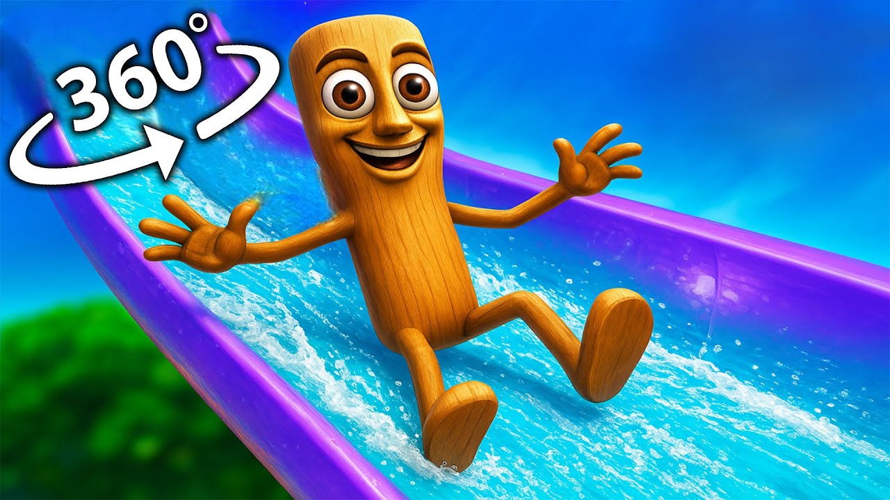 Tung Tung Tung Sahur Water slide In VR 360° | 4K