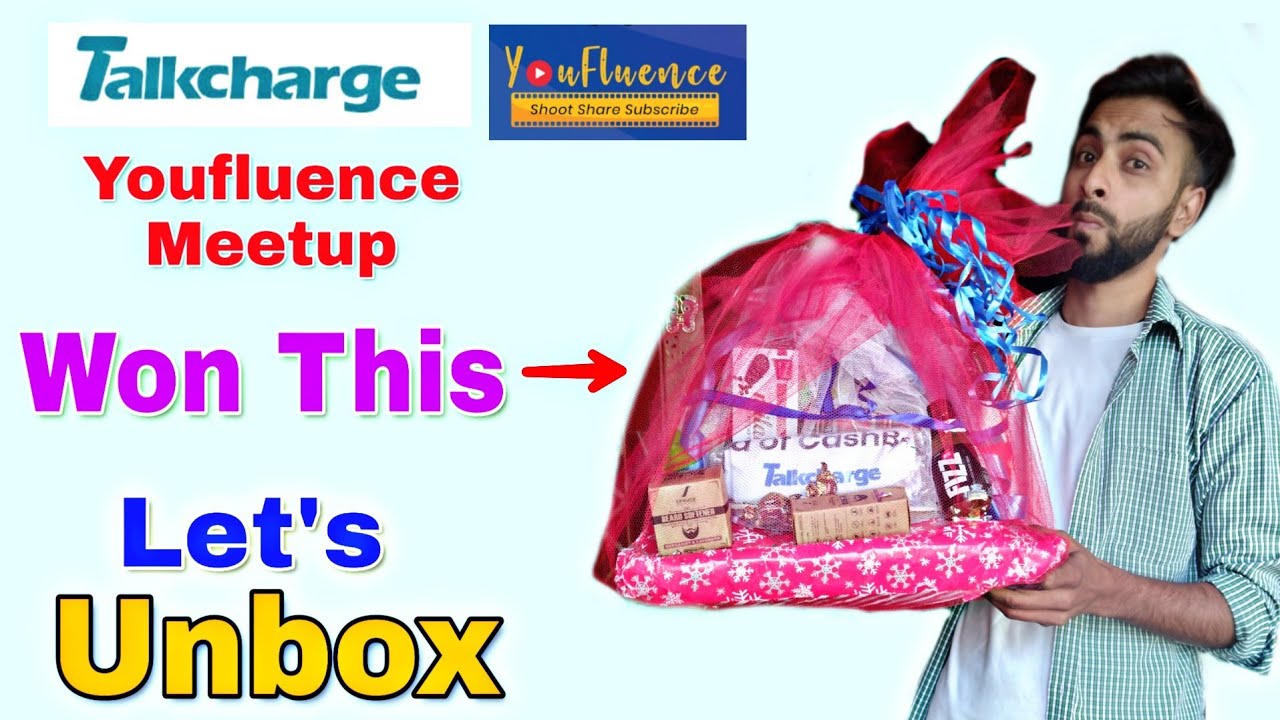 {Unboxing} Talkcharge Youfluence Meetup Gifts | Talkcharge Shoot Share Subscribe Contest Winning  |