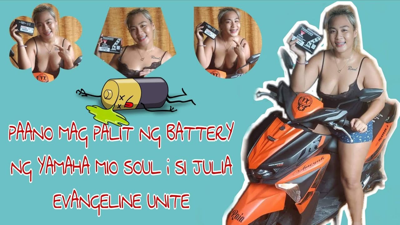 CHANGING MY #YAMAHA MIO SOUL BATTERY | JULIA EVANGELINE UNITE #yamaha  #miosoul  #battery