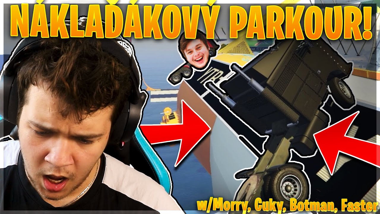 PARKOUR S NÁKLAĎÁKY! | GTA SKILL TEST [MarweX&@Morryeej&@Cuky2222&@BowTeaG&Faster]