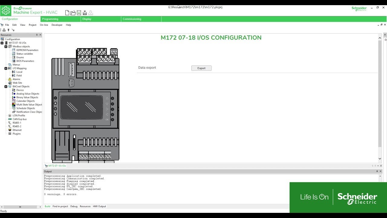 Part 2: M172 Ecostruxure Machine Expert HVAC Analog I/O