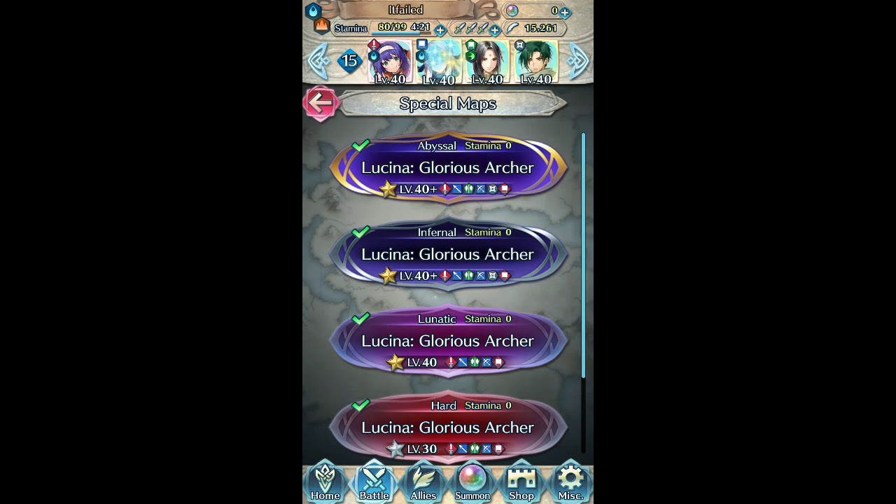 Lucina: Glorious Archer Abyssal Clear