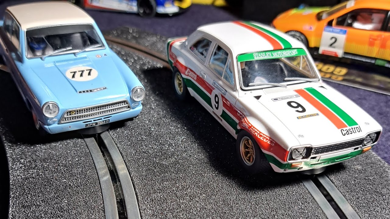 Superslot Ford Cortina Lotus y Ford escort MKI #scalextric #slot_cars #scalextric_uk #