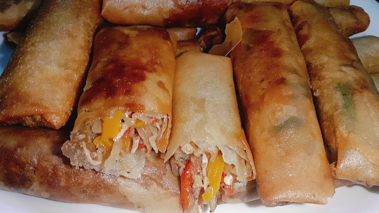 Chicken Veggies Spring Roll Recipe For Iftar Recipe | Crispy Chicken Rolls | Ramzan Iftar Recipe.