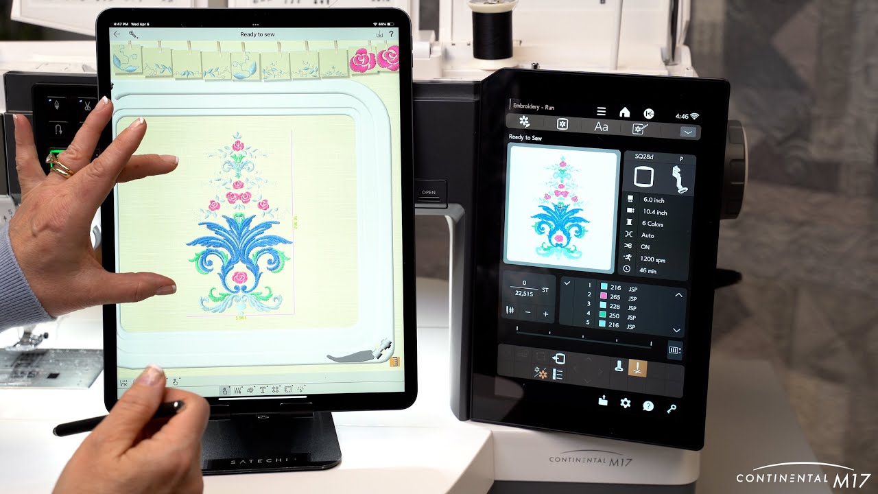 Знакомство с приложением Janome Embroidery Link для Continental M17