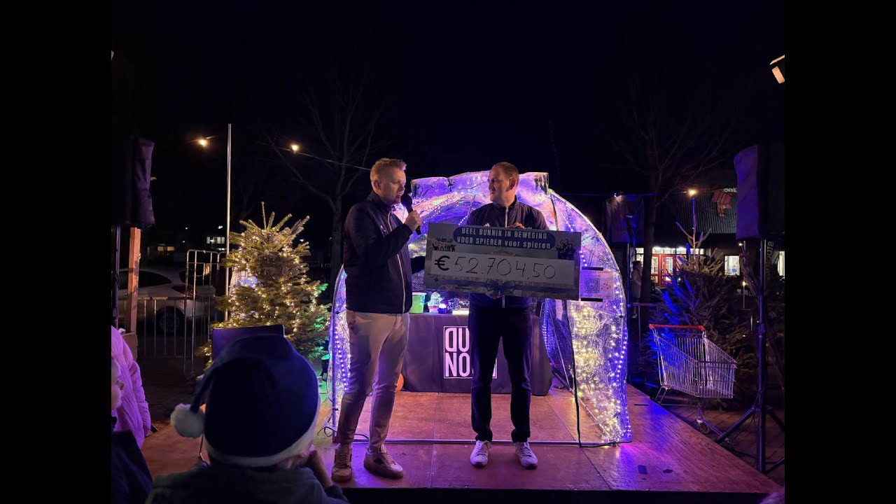 Feestelijke afsluiting Heel Bunnik is in beweging voor Spieren voor Spieren met kerstdorp