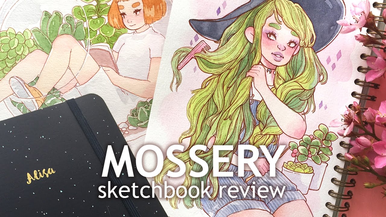 MOSSERY Sketchbook Review + Watercolor drawing
