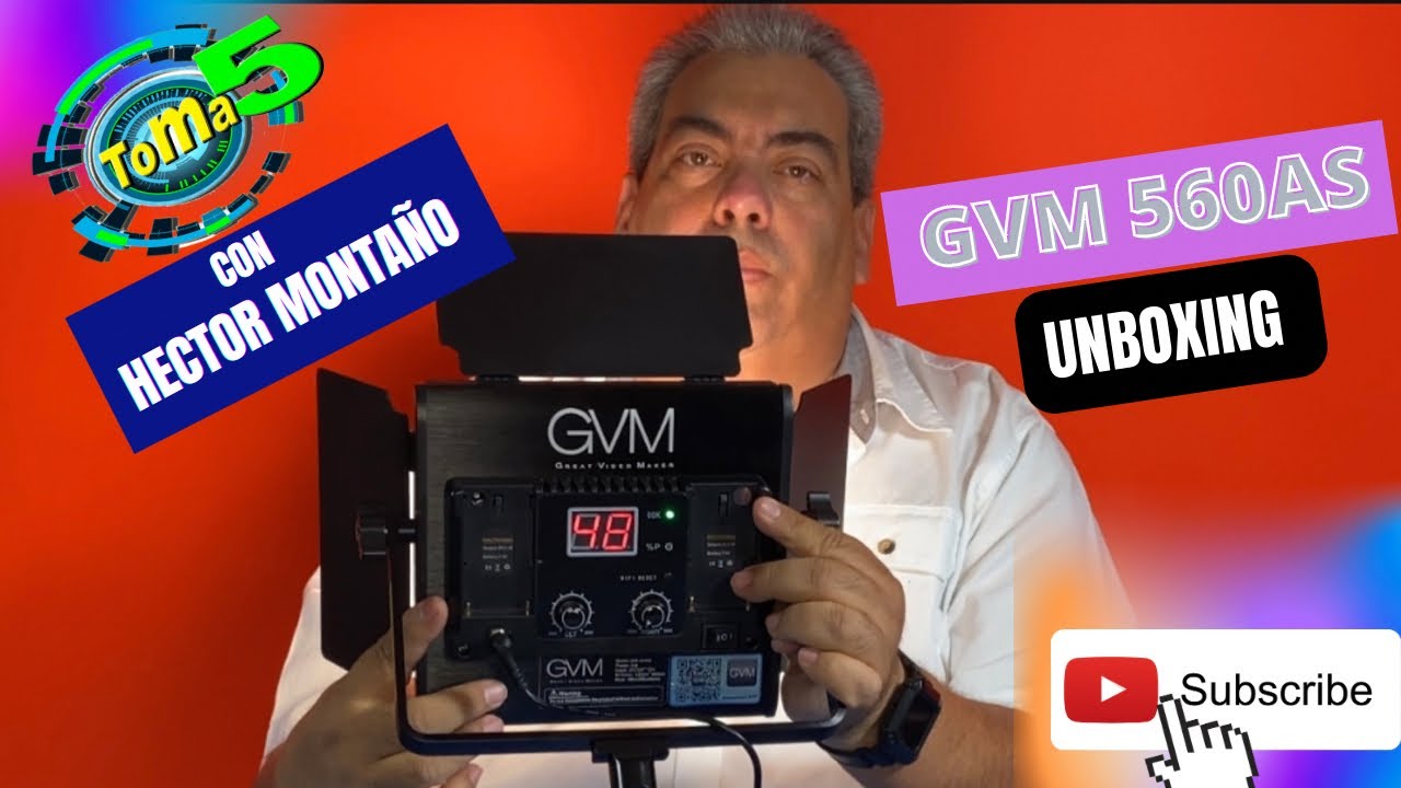 Unboxing  GVM 560AS Bi-Color LED Studio Video Lampara marca Great Video Maker 
