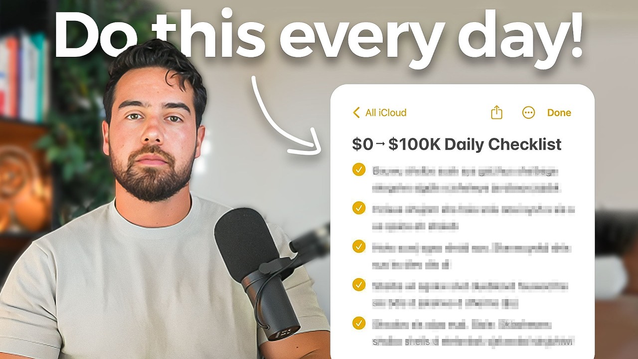 a daily checklist to get your business to $100k/mo
