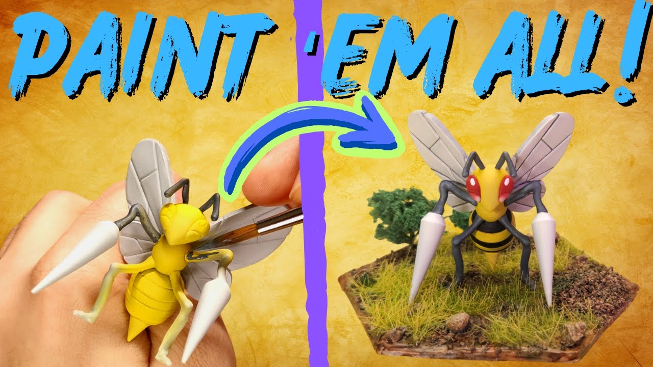 Paint 'em all: 015-Beedrill | 3D Printed Pokemon Painting