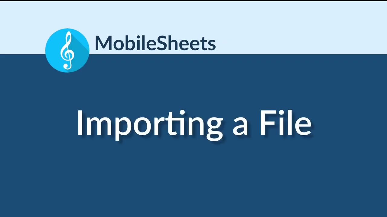 MobileSheets - Importing Files