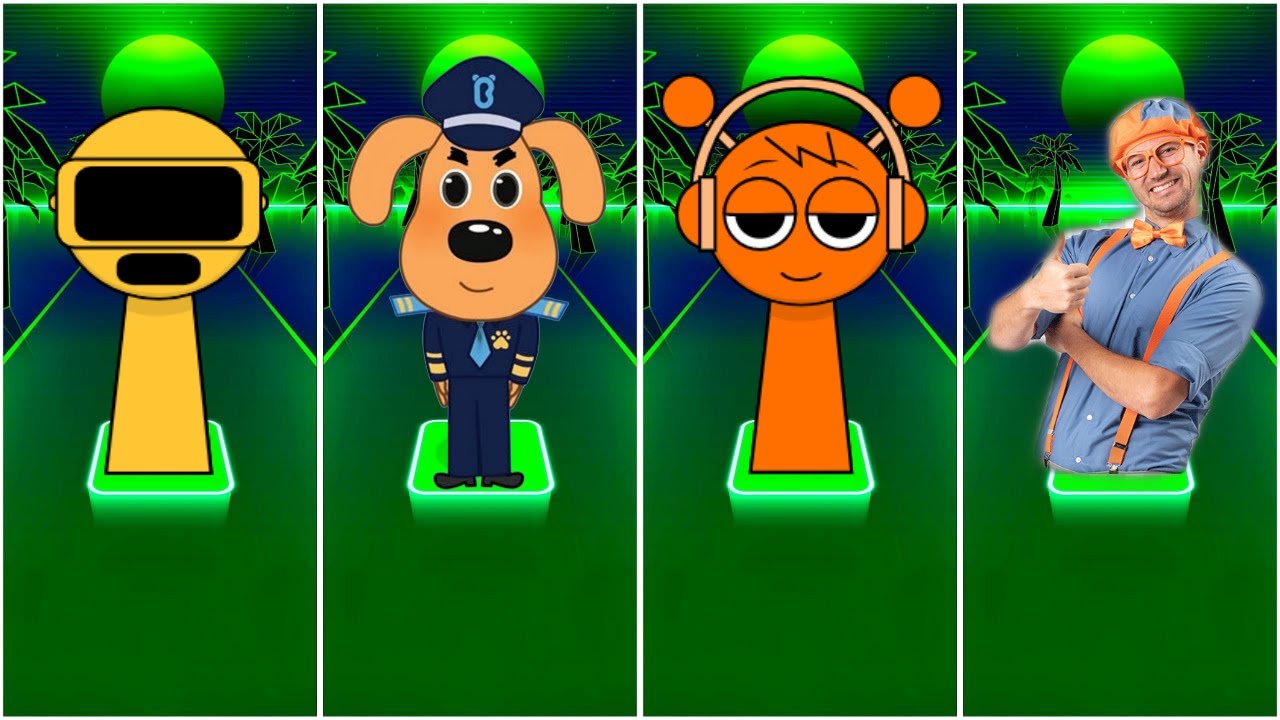 SPRUNKI INCREDIBOX🆚SHERIFF LABRADOR 🆚ROBOT SPRUNKI 🆚BLIPPI COFFIN DANCE EDM RUSH
