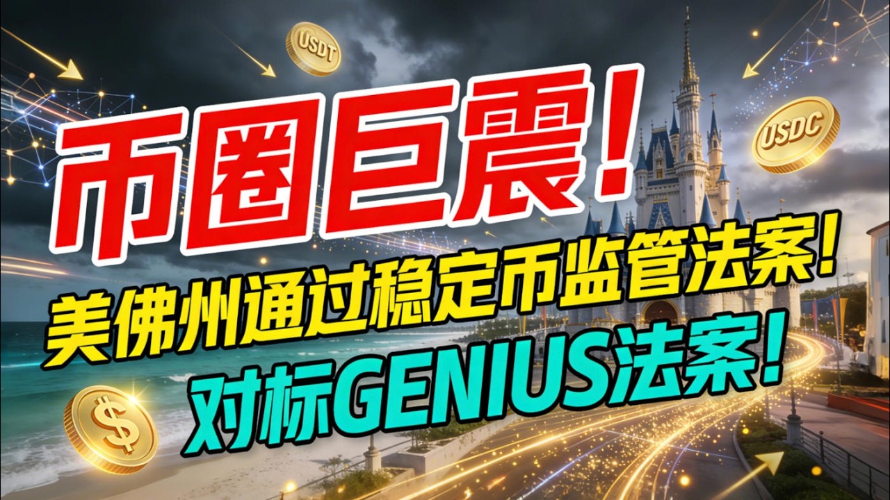 刚刚！美国佛州率先建立支付型稳定币州级监管框架，对标GENIUS法案，对币圈意味着什么？