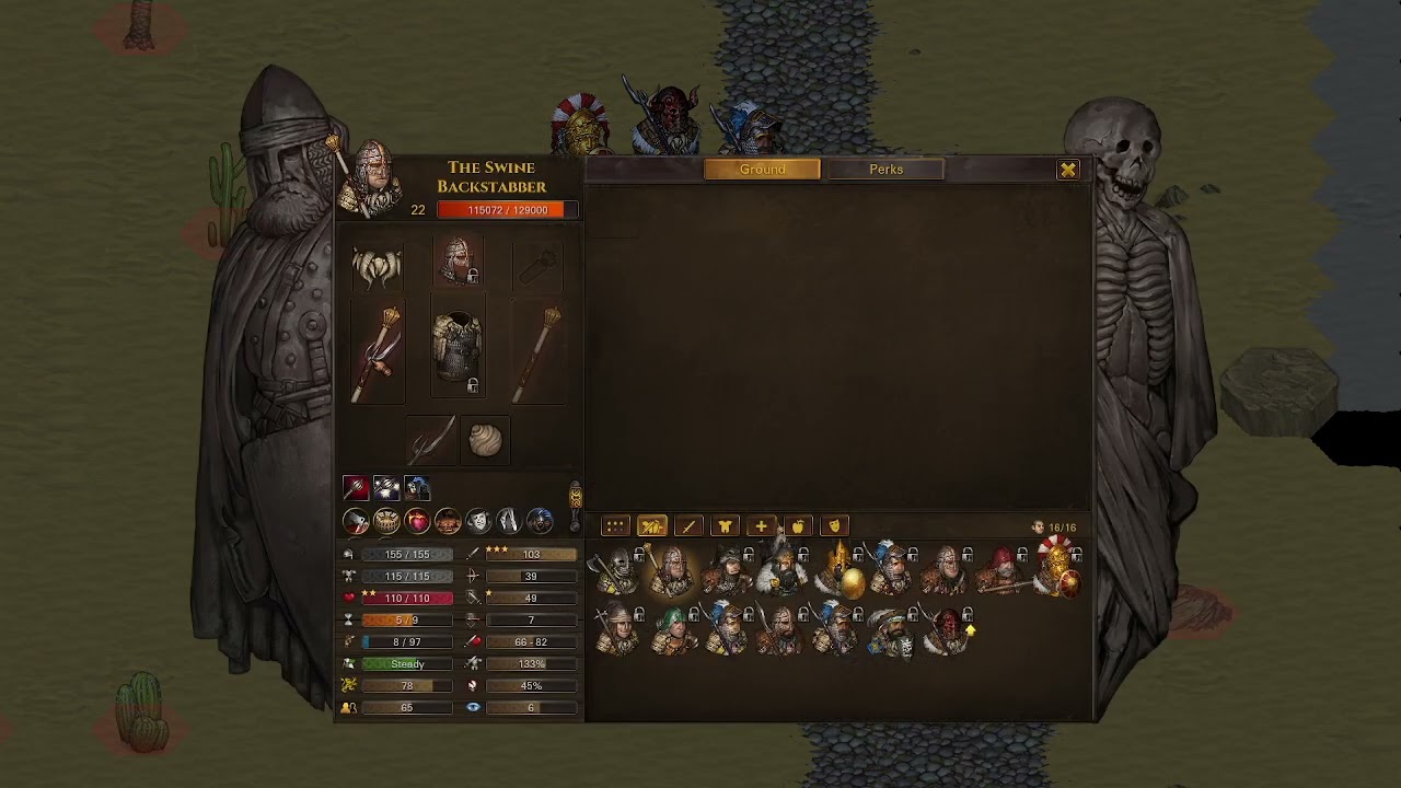 Battle Brothers: Peasant Militia vs 8 Lindwurms
