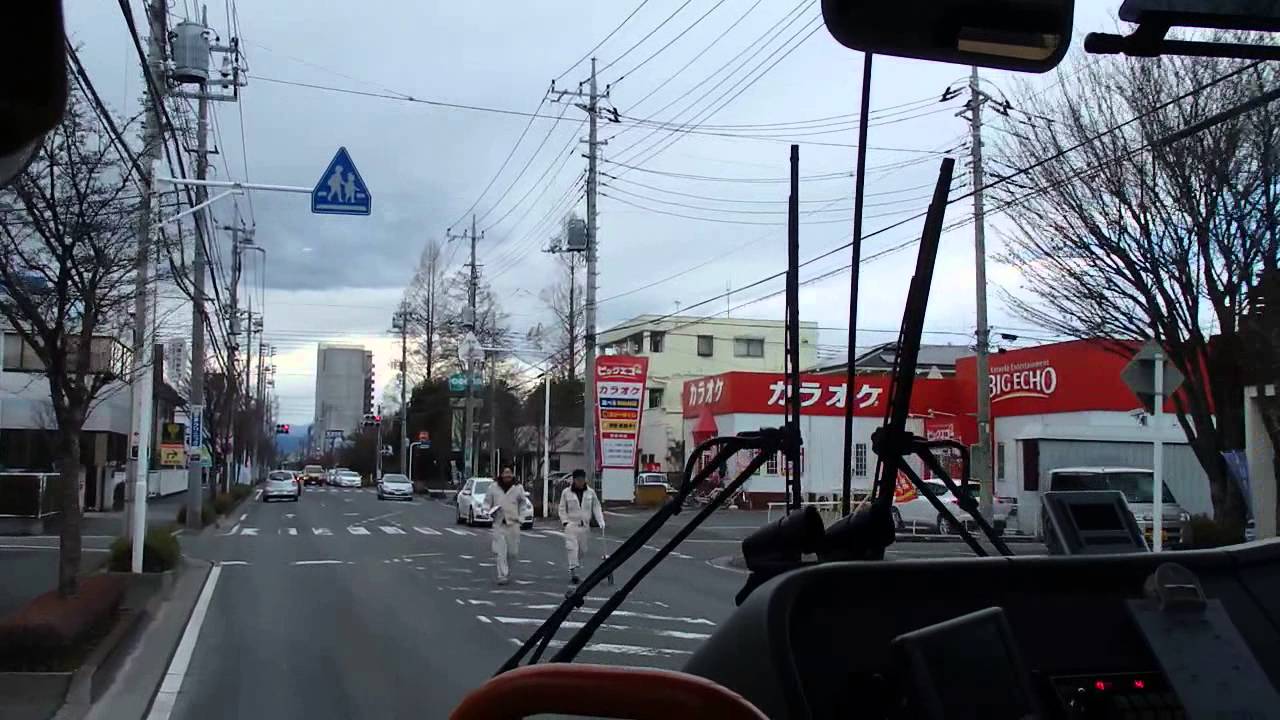 前面展望　群馬中央バス：前橋大島駅→前橋駅