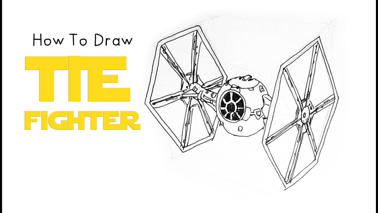 How to Draw a TIE Fighter from Star Wars