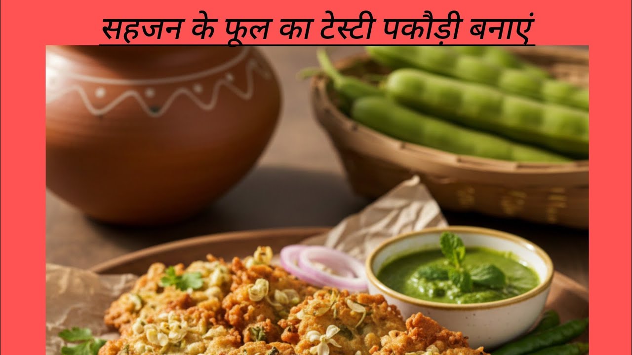 सहजन फूल का टेस्टी टेस्टी पकोड़े 😋😋😋।।