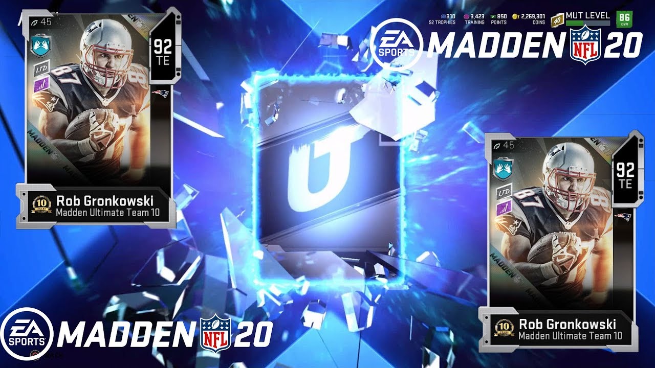 FULL LEGEND PULL!!! NEW MUT 10 ROB GRONKOWSKI!!! Madden NFL 20 Pack Opening!!!