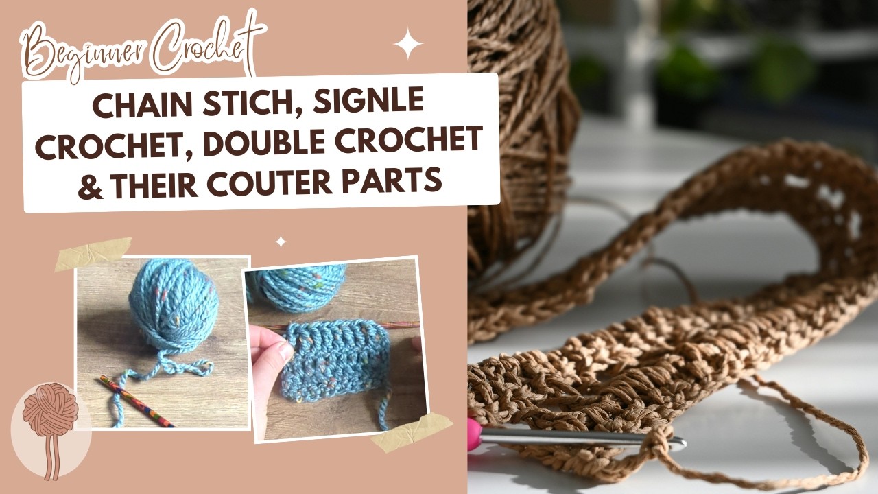 First Video   Basic Crochet stitches  How to start your Crochet Journey