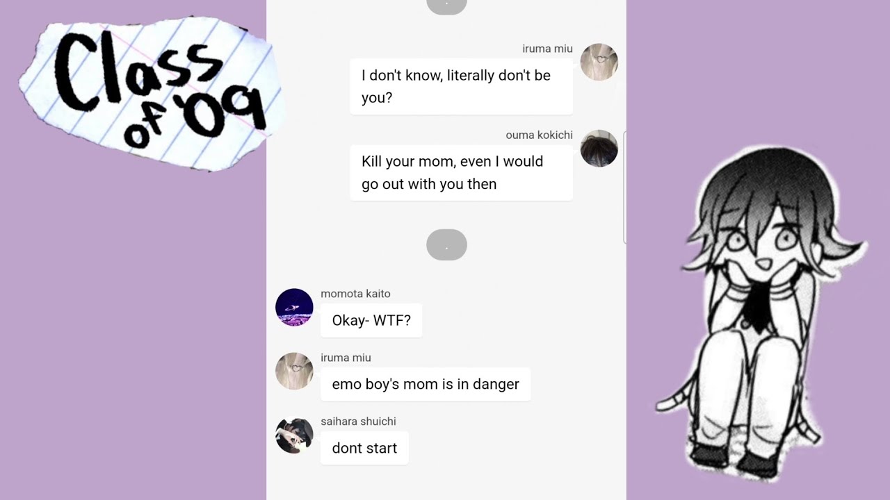 Kokichi and Miu's joke goes too far - CLASS OF 09/DV3 - Texting Skit [tws in desc]