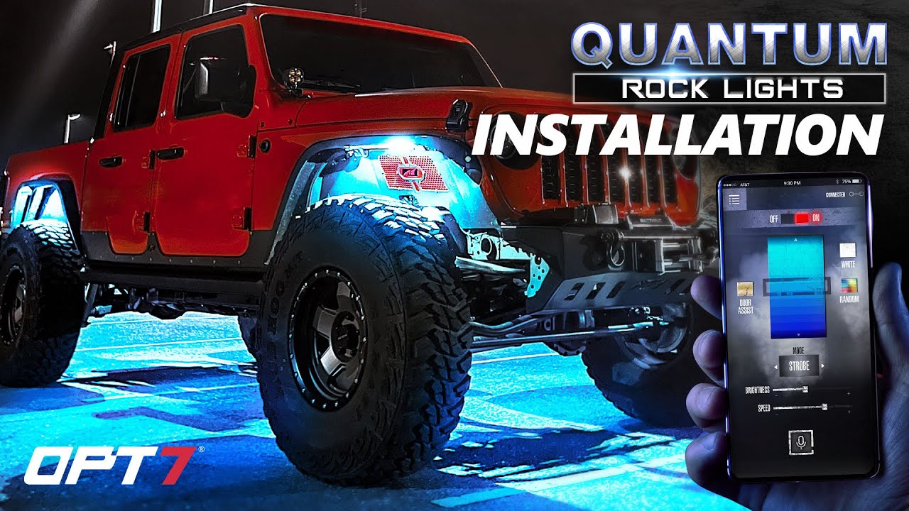 OPT7 Quantum Pro Rock Light Kit Installation Video on 2021 Jeep Gladiator