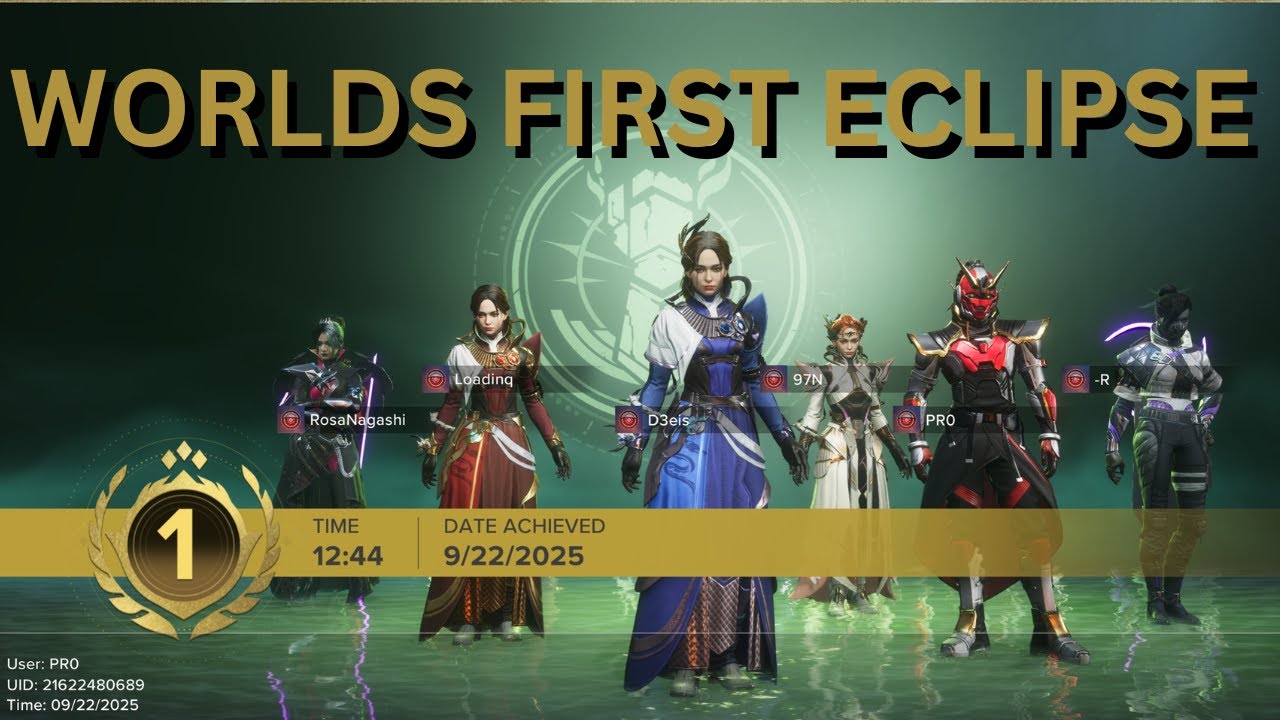 Worlds 1st Eclipse Speedrun Destiny Rising (EU)