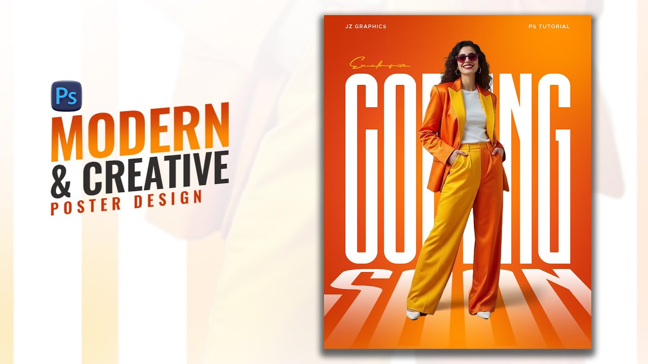 Modern and Creative Poster Design in Photoshop | Social Media Poster Design | Photoshop Tutorial