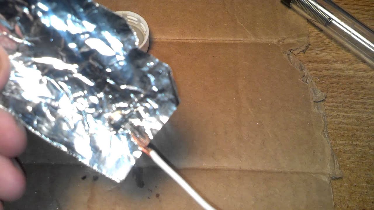 How to Solder copper wire to aluminum foil.