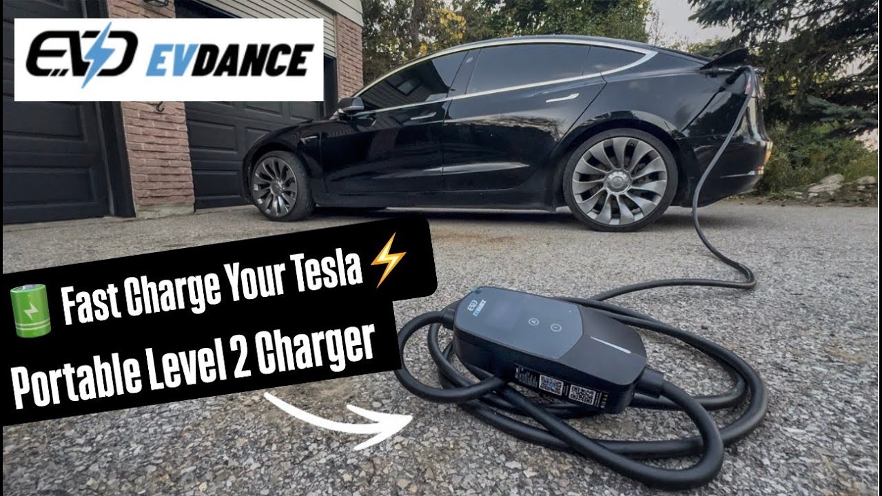 Обзор портативного зарядного устройства для электромобилей EVDANCE Level 2 | 40A NEMA 14 50 для T...