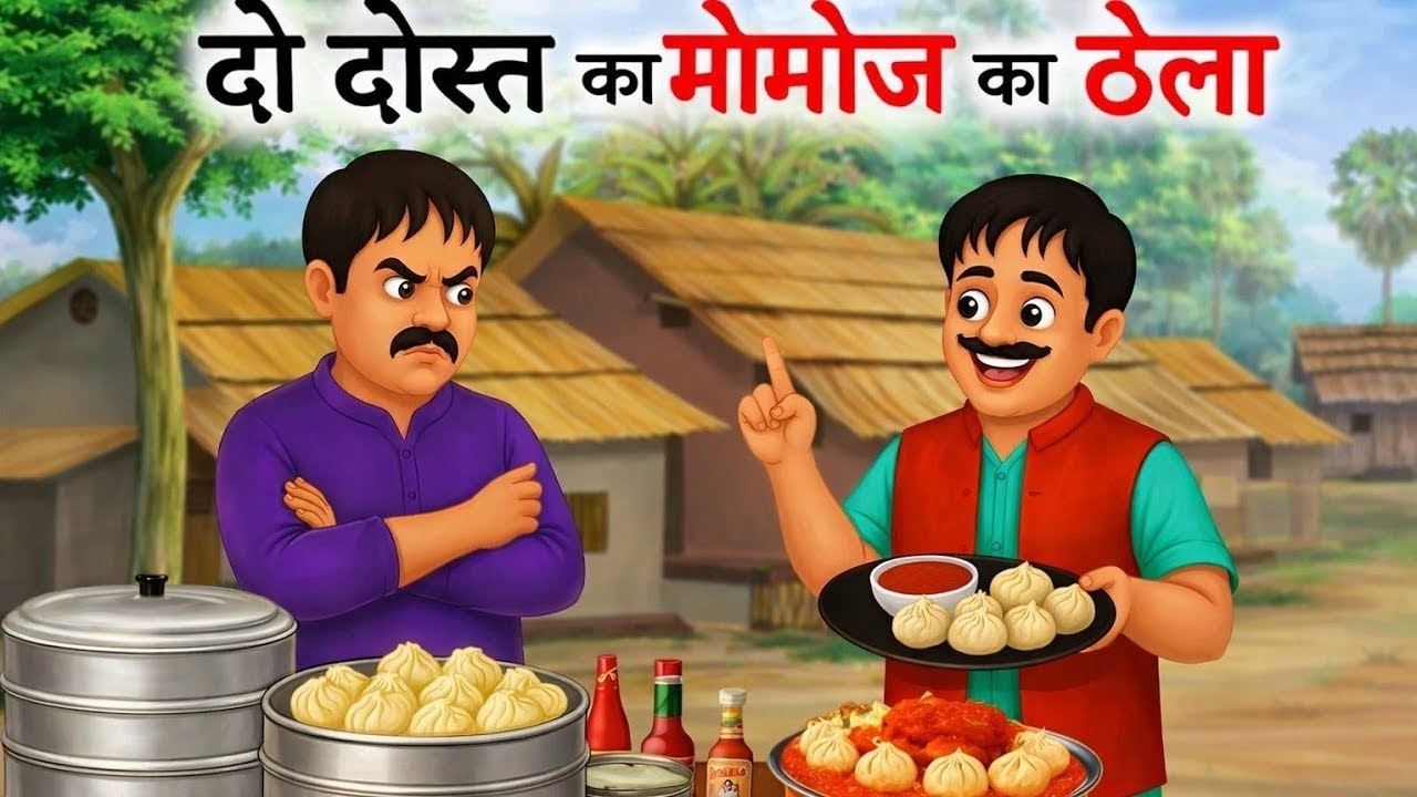 दो दोस्त का मोमस का ठेला | Do Dost Ki Momos ki Dukaan | Moral Story | Hindi Story | Kahani #kahaniya