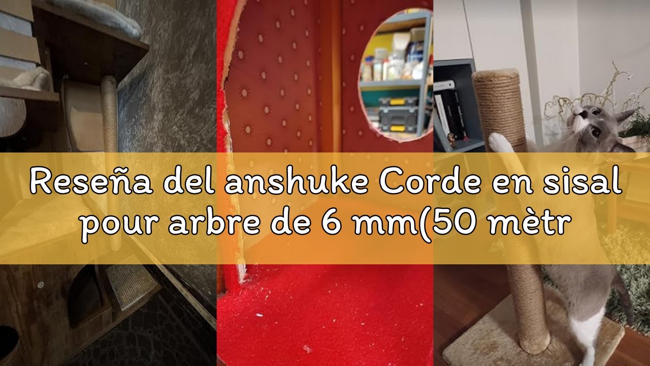 Reseña del anshuke Corde en sisal pour arbre de 6 mm(50 mètres) - Corde en Fibre chanvre naturelle -
