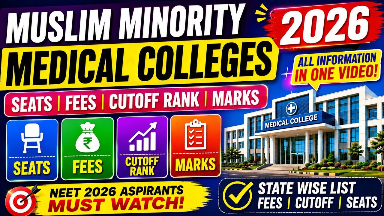  Muslim Minority Medical Colleges 2026 | Seats, Fees, Cutoff Rank & Marks 😱 | Complete Guide  