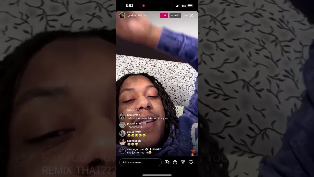 SKILLA BABY ON LIVE DOING Q & A