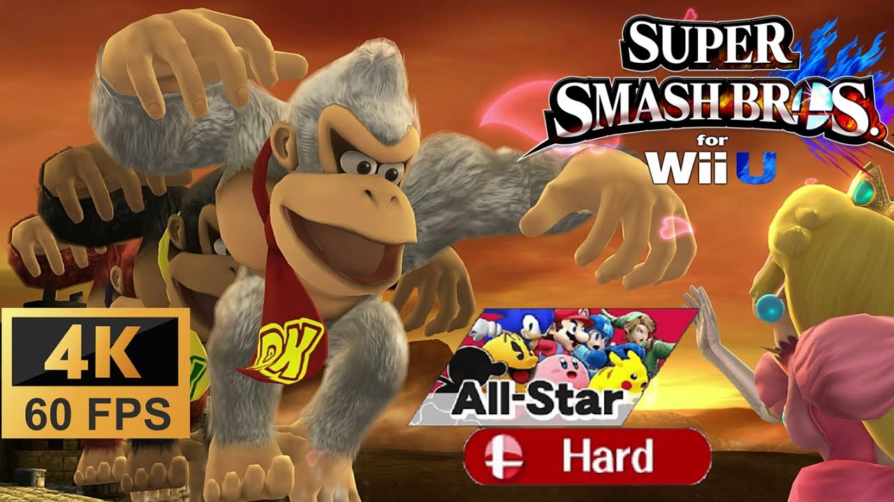 Super Smash Bros. Wii U All Star Mode on Hard with Donkey Kong [4K 60FS]