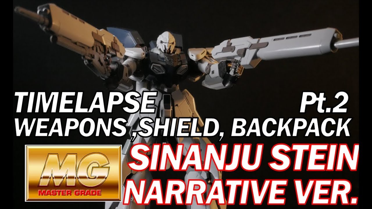 TIMELAPSE BUILD: [MG1/100] Sinanju Stein Narrative Ver. Backpack, Weapons and Shield
