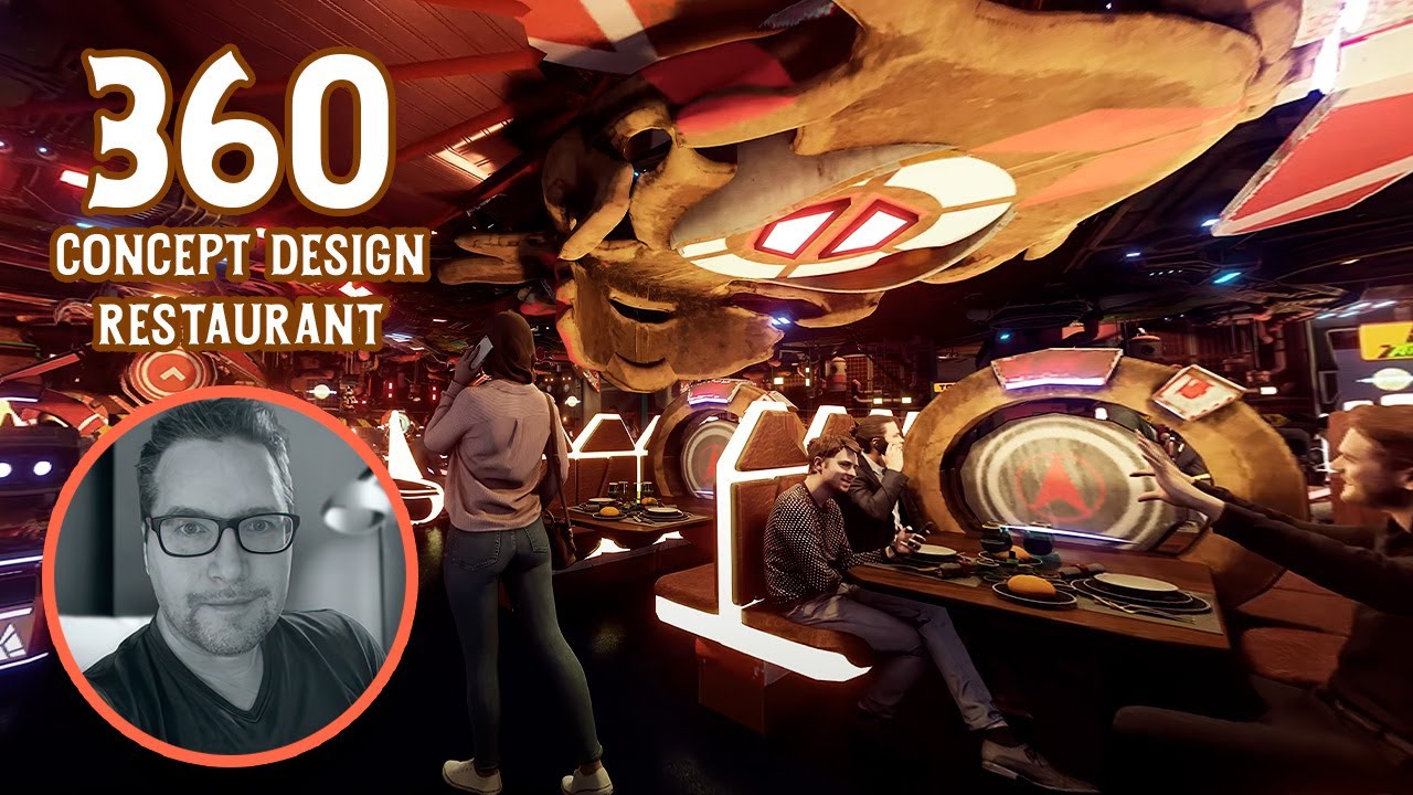 Theme Restaurant Design - The Hangar Panorama 360 By David Theming Works