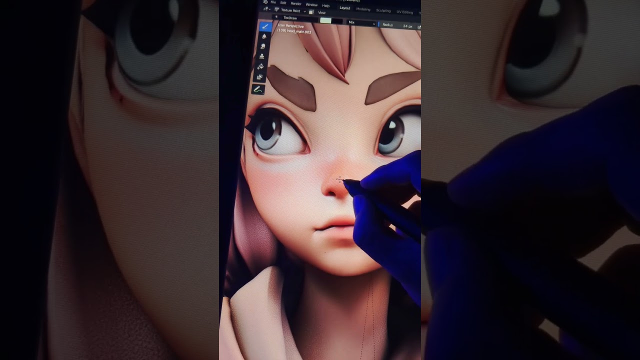 3D chibi characters in Blender #shorts