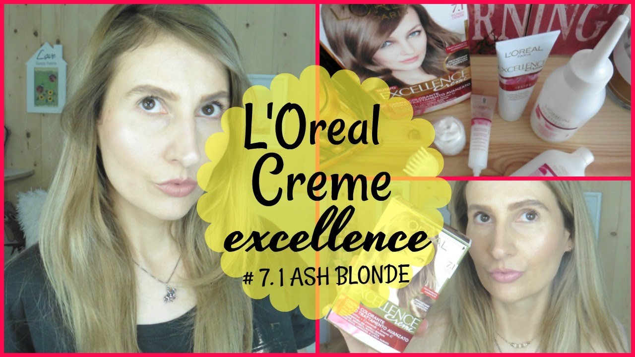 L'OREAL CREME EXCELLENCE # 7.1 ASH BLONDE REVIEW & DEMO