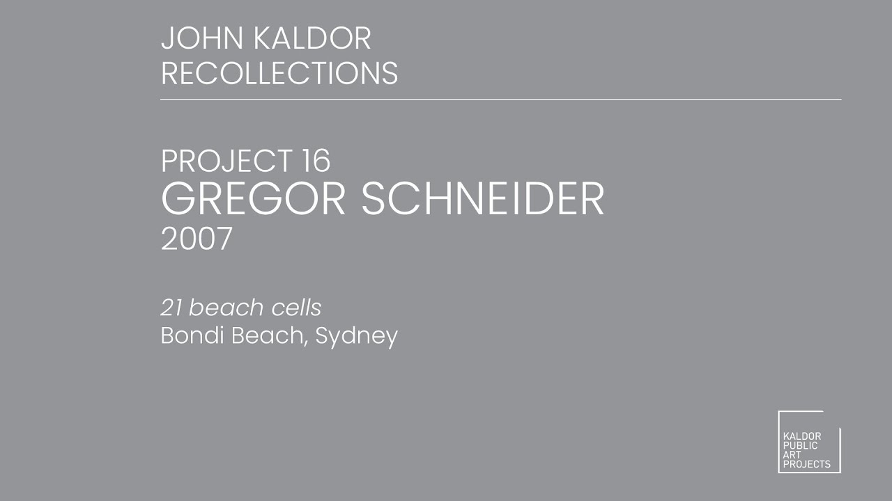 Project 16: Gregor Schneider, 2007 – John Kaldor Recollections