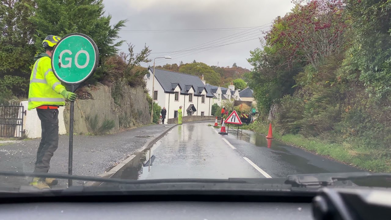 Driving in the Highlands - Kyle of Lochalsh to Plockton - October 2021