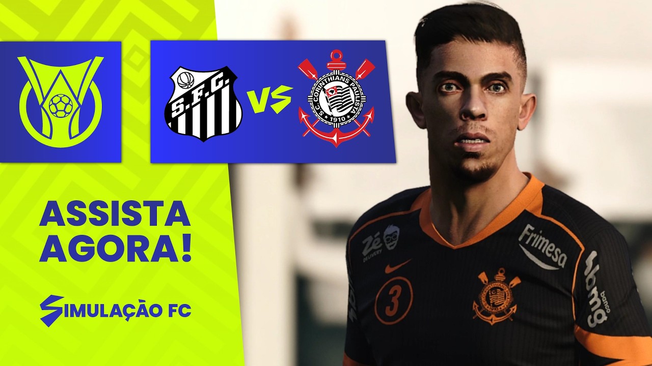 Santos x Corinthians AO VIVO🔥 Clássico Paulista no Brasileirão 2026 | PES 2021 4K 60FPS | Simulação⚽