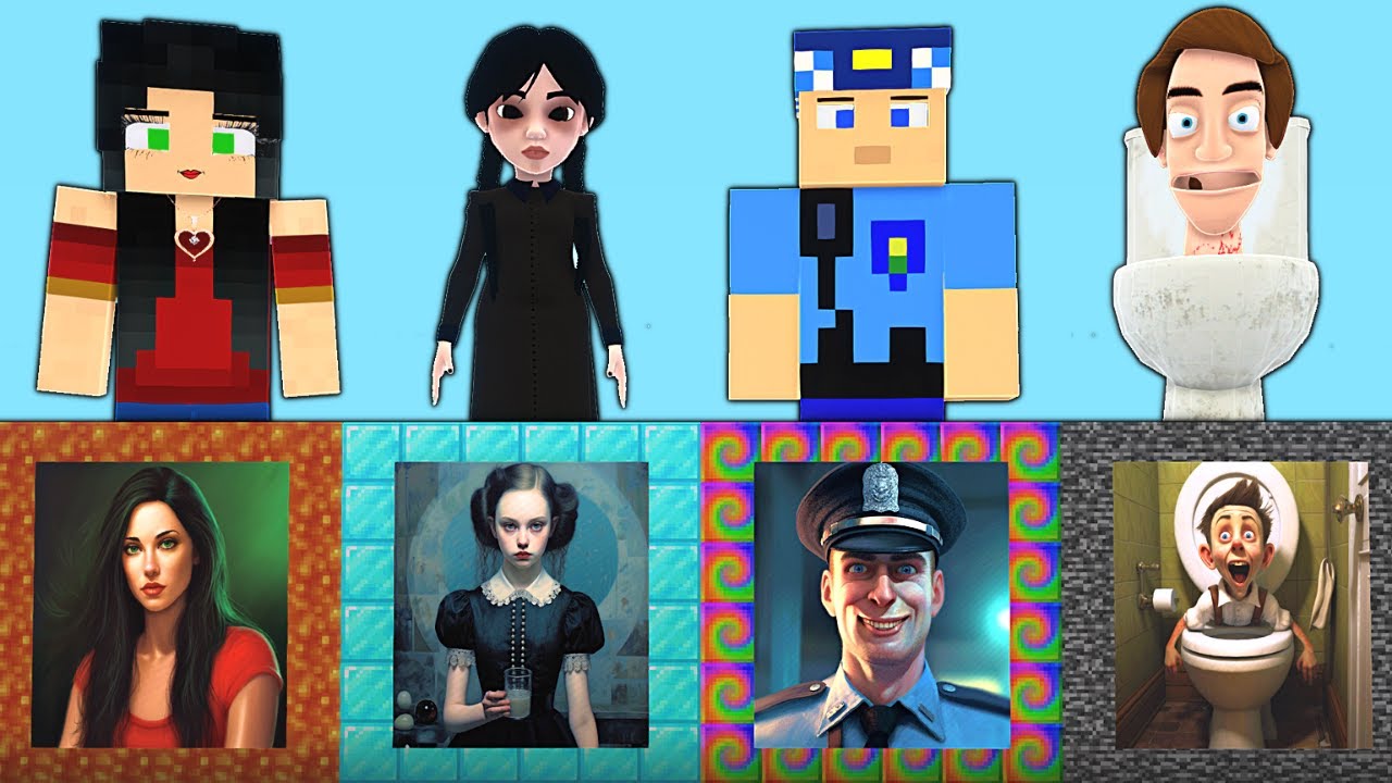 MİNECRAFT PARODİLERİ KARAKTERLERİ GERÇEK YÜZLERİ! 😱 - Minecraft