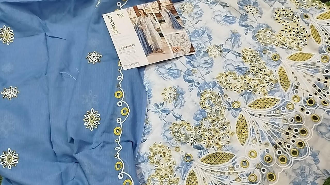 ZELLBURY💕 SIGNATURE 😍 LUXURY CHICKENKARI LAWN COLLECTION 🛍️🛍️🥳