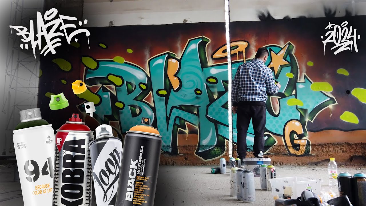 GRAFFITI painting in ABANDONED HOSPITAL 🐉 Blaze