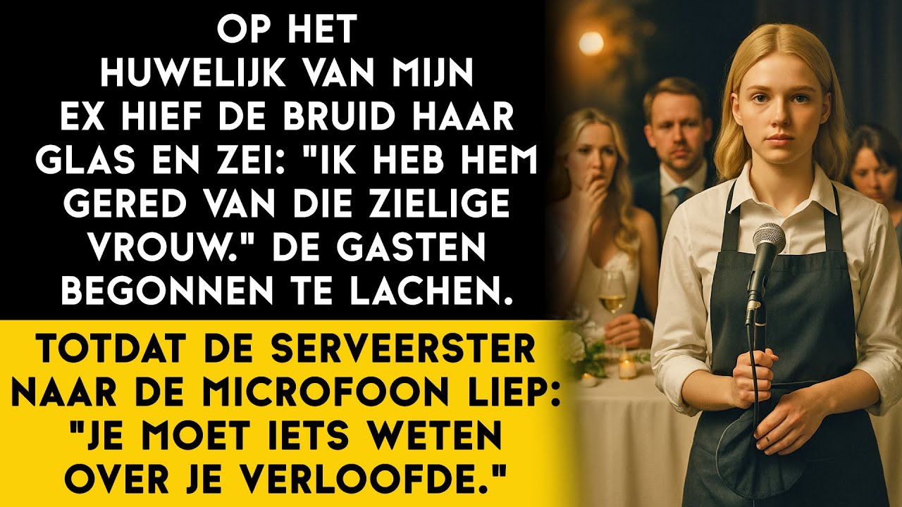 Het huwelijk verliep volgens plan... totdat de serveerster naar de microfoon liep